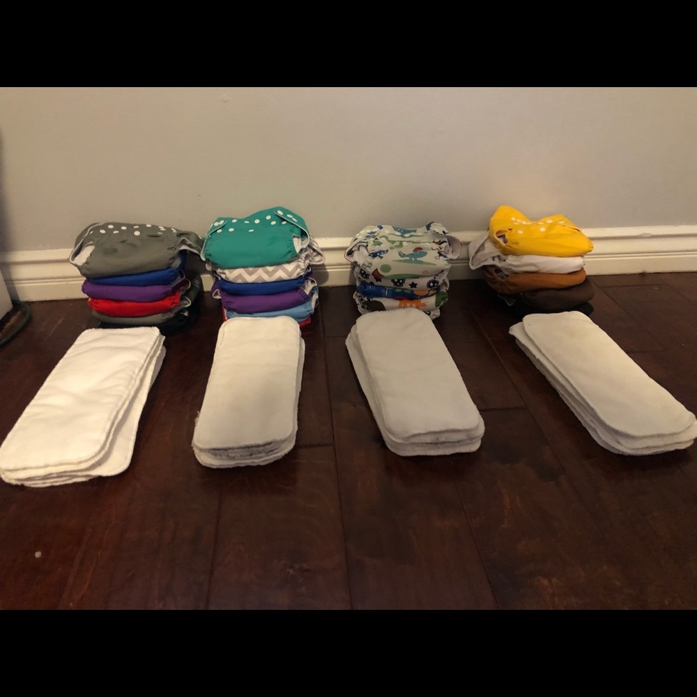 5 cloth diapers with inserts